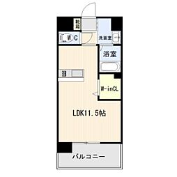 GLC熊本駅南 ワンルームの間取図画像