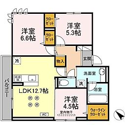 Grace Ain 3LDKの間取図画像