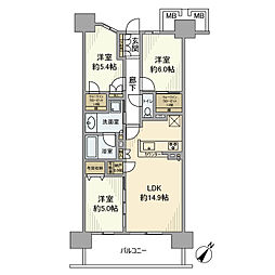 ウエリス浦和美園サウステラス 3LDKの間取図画像