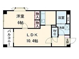 コートベネッセ熊本駅南 1LDKの間取図画像