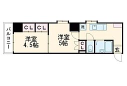 ハウズ・ラフォーレ 2Kの間取図画像