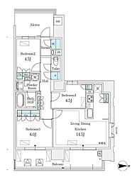 GRANPASEO丸の内 3LDKの間取図画像
