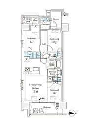 GRANPASEO丸の内 3LDKの間取図画像