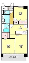 グラシア当知 2LDKの間取図画像
