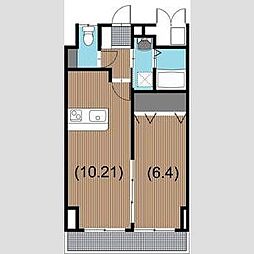 グレイスヴィラ西大畑 1LDKの間取図画像
