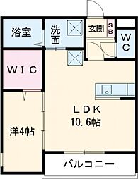 MM93 1LDKの間取図画像