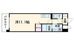 ロザリアンアベニュー南熊本 ワンルームの間取図画像