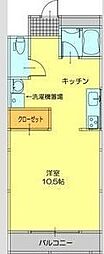 クオリティマンションK・K ワンルームの間取図画像
