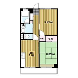 ファミリーコーポ 2LDKの間取図画像