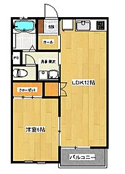 グランドハイツ昭和町 1LDKの間取図画像