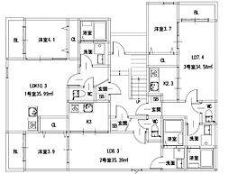 ノヴァイフ野芥 1LDKの間取図画像