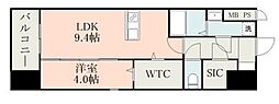 レクシア フラッツ桜町 1LDKの間取図画像
