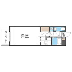 エステート・モア浄水通り 1Kの間取図画像