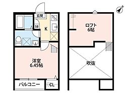 シュテルン大宮 1Kの間取図画像