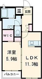 ベレオSS 1LDKの間取図画像