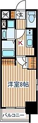 アルモニー勾当台公園 1Kの間取図画像