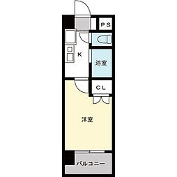 アーバンドエル豊岡 1Kの間取図画像