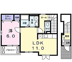 アバンセ5 1LDKの間取図画像
