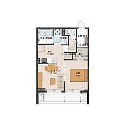 セーヌI 1LDKの間取図画像
