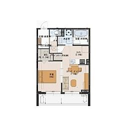 セーヌI 1LDKの間取図画像