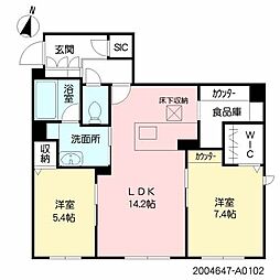 シャーメゾンステージ泉台 2LDKの間取図画像
