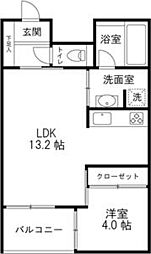 クレプスキュール 1LDKの間取図画像