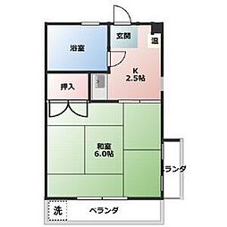 シャトレコジマ 1Kの間取図画像