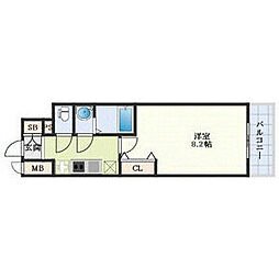 ディアレイシャス浅間町 1Kの間取図画像