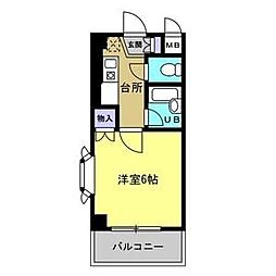 サンダイアル緑橋 1Kの間取図画像