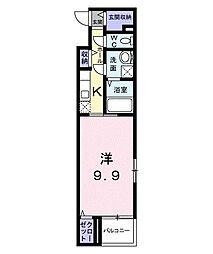 ヒルズ小平 1Kの間取図画像