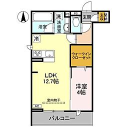 D-Gran 江木町 1LDKの間取図画像
