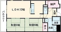 シティーガーデン広畑 2SLDKの間取図画像