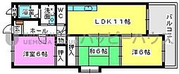 サンシャイン井上 3LDKの間取図画像