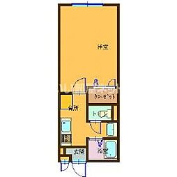 サザンコート 1Kの間取図画像