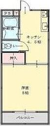ファランドール矢中 1Kの間取図画像