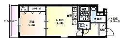フジパレス浜寺石津2番館 1LDKの間取図画像