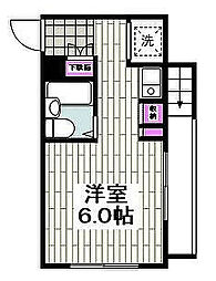 コパーズ・アプト港南3 ワンルームの間取図画像