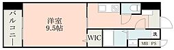 レクシア フラッツ桜町 1Kの間取図画像