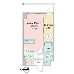 LIME RESIDENCE KAWAGUCHI EAST 1LDKの間取図画像