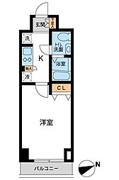 カッシア川崎レジデンス 1Kの間取図画像