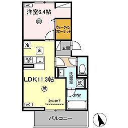 リィ・サンテ霧島 1LDKの間取図画像