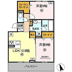 リィ・サンテ霧島 2LDKの間取図画像