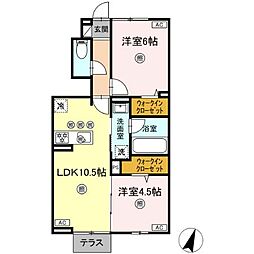 レーベンハイム 2LDKの間取図画像