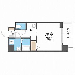 S-RESIDENCE福島Grande 1Kの間取図画像
