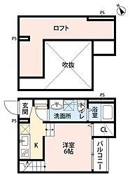 NYスタイルズ香椎 ワンルームの間取図画像