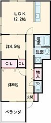 ロックポイント7 2LDKの間取図画像