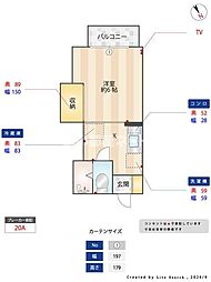 ハイクオリティハイツカネコ 1Kの間取図画像