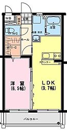 セレーナ 1LDKの間取図画像