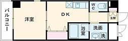 サンフレンドユーパート2 1DKの間取図画像