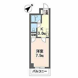 ファミーユツシゲ 1Kの間取図画像